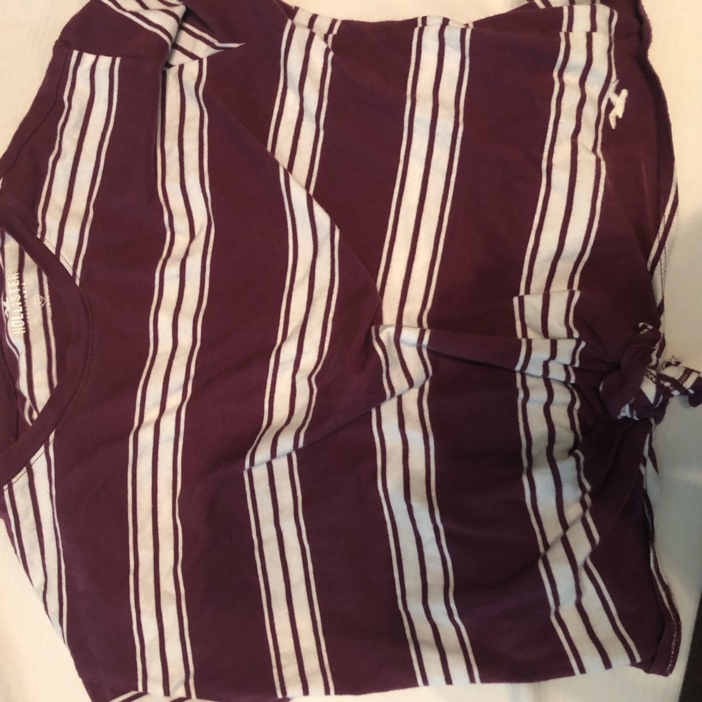 cute striped hollister tied tee